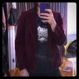 Vintage red velvet blazer